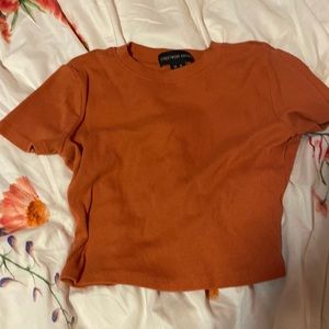 burnt orange crop top